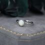 Sterling Silver Opal Skinny Stacking Ring, thumbnail 5 of 10