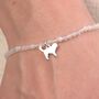 Cockapoo Silhouette Crystal Bracelet Personalised, thumbnail 1 of 5