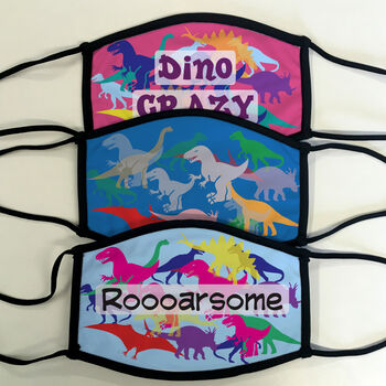Personalised Dinosaur Face Mask, 2 of 5