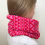 Childrens Knitted Lambswool Snood, thumbnail 2 of 5