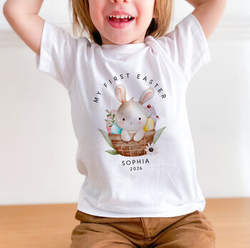 My First Easter Bunny Bodysuit With Name, 9 of 12