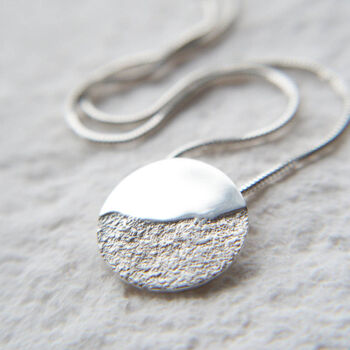 Recycled Silver Moonrise Necklace, 2 of 5
