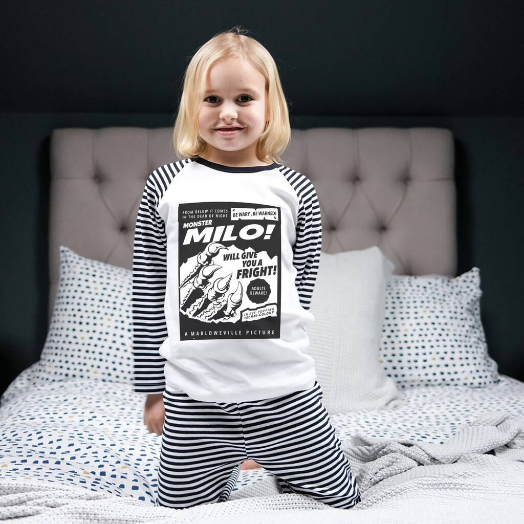 Monster Movie Personalised Kids Pyjamas