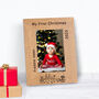 Personalised My First Christmas Wood Picture Frame, thumbnail 1 of 2