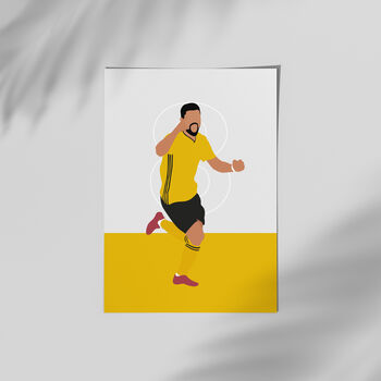 Ruben Neves Wolves Football Poster, 3 of 3