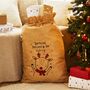 Personalised Brown Christmas Sack, thumbnail 1 of 3