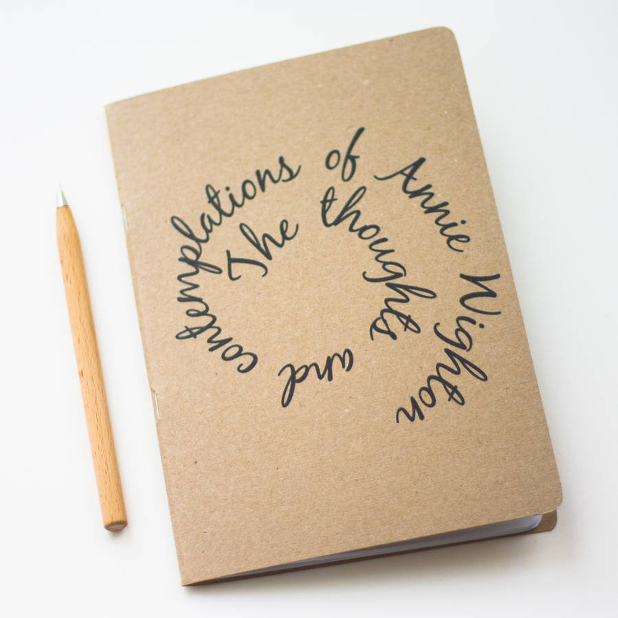 personalised notebook by little pieces