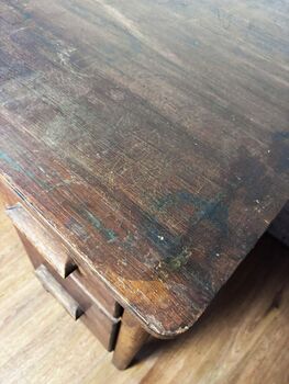 1940s Solid Oak Teachers Desk, 5 of 6