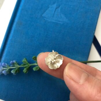 Sterling Silver Buttercup Flower Ring, 7 of 12