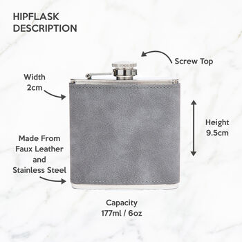 Personalised Age Only Matters Hip Flask Gift For Grandpa, 12 of 12
