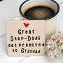 Step Dad To Grandad Ceramic Coaster, thumbnail 1 of 4