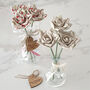Personalised 4th,12th Anniversary Linen Roses With Vase, thumbnail 1 of 3