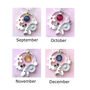 Sterling Silver Birthstone And Flower Necklace, thumbnail 9 of 11