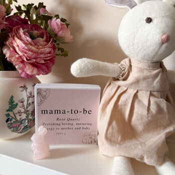 Mama To Be Pregnancy Rose Quartz Necklace, 7 of 7