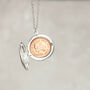 18th Or 21st Birthday One Pence Floral Locket Necklace, thumbnail 9 of 10