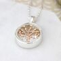 Silver Plated Rose Gold Tree And Crystals Necklace, thumbnail 5 of 6