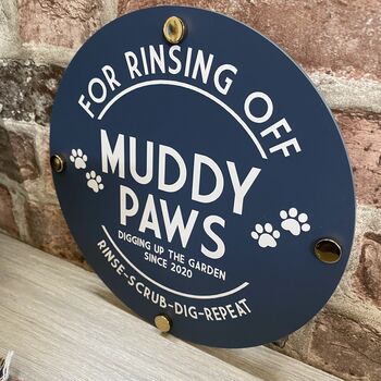 For Rinsing Muddy Paws Garden Sign, 5 of 7