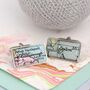 Personalised Rectangle Map Cufflinks, thumbnail 3 of 5