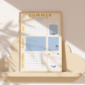 Pastel Summer Holiday Calendar 2024, Summer Bucket List, 3 of 10