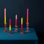 Geometric Deep Red Glass Candlestick Holder, thumbnail 3 of 4