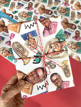 Madge And Harold Gift Wrap, 90s Nostalgia Inspired Wrap, 2 of 9