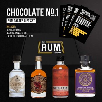 Chocolate Rum Taster Set Gift Box One, 3 of 5