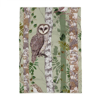 The Forest At Twilight Tea Towel In Sage Green, 3 of 4