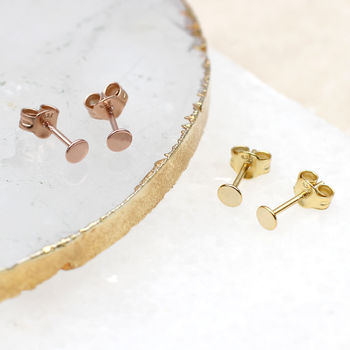 Contemporary Silver Or Gold Plated Dot Stud Earrings, 3 of 7