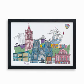 Personalised Bristol Skyline, Landmarks Print, 4 of 6