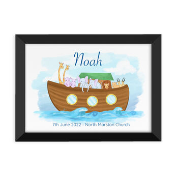 Personalised Noah's Ark Framed Wall Print, 6 of 12