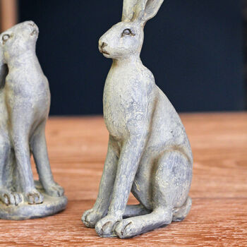 Set Of Grey Mini Hares, 2 of 4