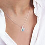Silver Or Gold Wrapped Birthstone Initial Necklace, thumbnail 6 of 11