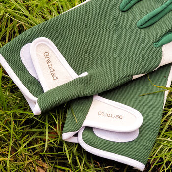 Personalised Leather Gardening Gloves, 4 of 8