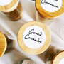 Small Round White Script Waterproof Personalised Labels, thumbnail 9 of 10