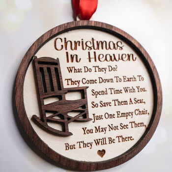 Christmas In Heaven Memorial Ornament Bereavement Gift, 2 of 7
