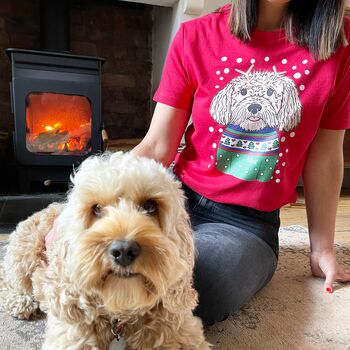 Personalised Christmas Dog Lover T Shirt, 2 of 12