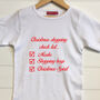 Personalised Child's Christmas Check List T Shirt, thumbnail 1 of 8