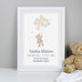 Personalised Teddy Bear Nursery A3 White Framed Print, thumbnail 2 of 3