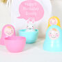 Rainbow Nesting Dolls, Bunny, Personalised Bag, thumbnail 3 of 4