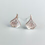 Sterling Silver Dainty Leaf Stud Earrings, thumbnail 1 of 5