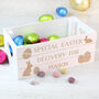 Easter Bunny Personalised White Wooden Crate, thumbnail 2 of 7