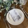 Personalised Reusable Silver And White Napkin Set, thumbnail 3 of 10