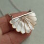 Art Deco Mother Of Pearl Scallop Necklace, thumbnail 3 of 5