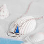 Silver Sail Boat Necklace, thumbnail 2 of 5