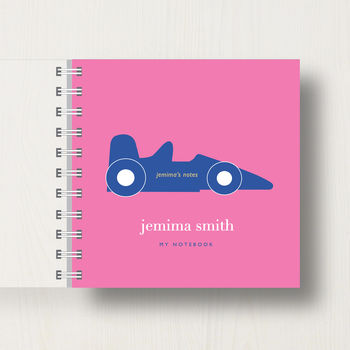 Personalised Kid's Racing Car Small Notebook, 8 of 9