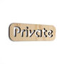 Modern Black Acrylic Private Door Sign, thumbnail 10 of 12