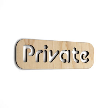 Modern Black Acrylic Private Door Sign, 10 of 12