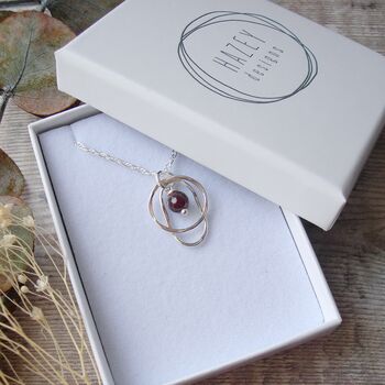 Garnet Drop Necklace, 2 of 4