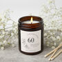 60th Birthday Gift For Her Personalised Candle, thumbnail 1 of 11