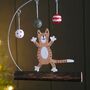 Cat Playing With Baubles Hanging Christmas Decoration, thumbnail 2 of 2